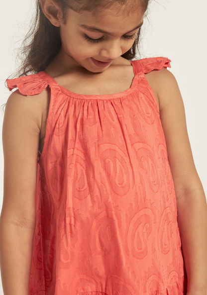 Juniors All-Over Print Sleeveless Dress with Ruffle Detail-Dresses%2C Gowns and Frocks-image-2
