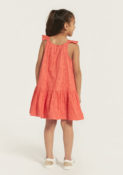 Juniors All-Over Print Sleeveless Dress with Ruffle Detail-Dresses%2C Gowns and Frocks-image-3