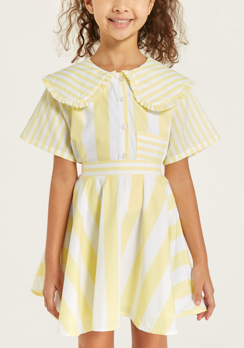 Juniors Striped Top and Skirt Set-Clothes Sets-image-3