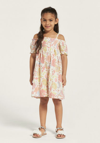 Juniors All-Over Floral Print Cold Shoulder Romper-Rompers%2C Dungarees and Jumpsuits-image-0