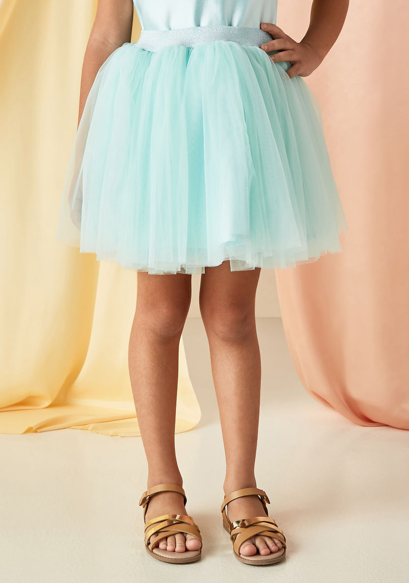 Juniors Tulle Skirt with Elasticated Waistband-Skirts-image-0
