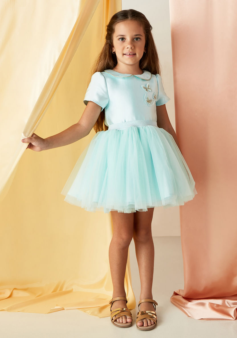 Juniors Tulle Skirt with Elasticated Waistband-Skirts-image-1