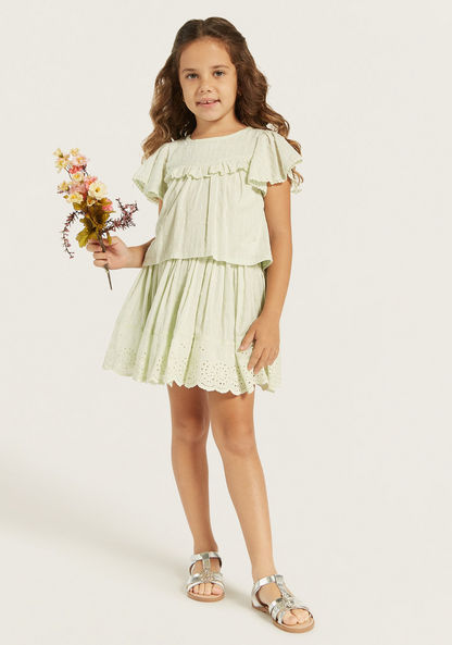 Eligo Embroidered Top and Skirt Set-Clothes Sets-image-0