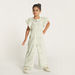 Eligo Checked Jumpsuit with Square Neck and Ruffles-Rompers%2C Dungarees and Jumpsuits-thumbnailMobile-0