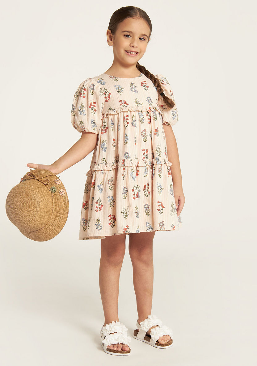 Lee Cooper All-Over Floral Print Tiered Dress-Dresses, Gowns & Frocks-image-0