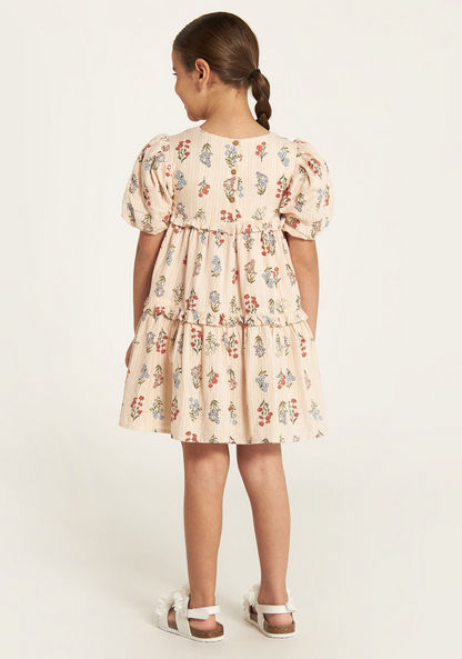 Lee Cooper All-Over Floral Print Tiered Dress-Dresses%2C Gowns and Frocks-image-3