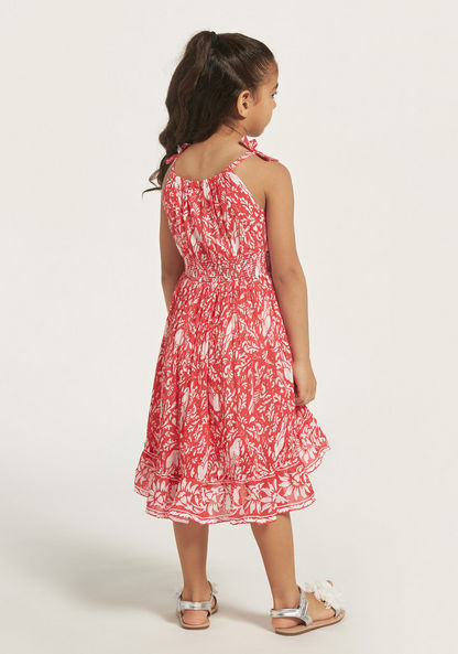 Lee Cooper All-Over Print High Low Dress with Spaghetti Straps-Dresses%2C Gowns and Frocks-image-2