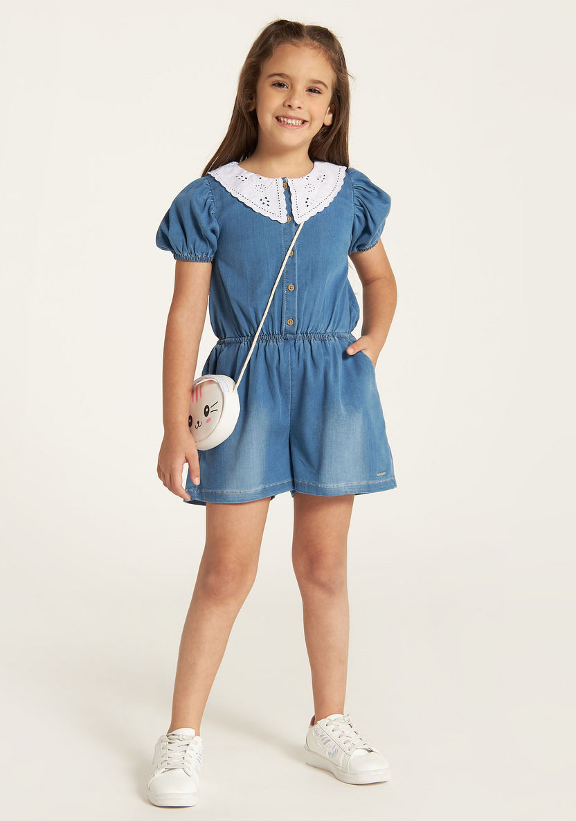 Lee Cooper Playsuit with Pockets and Peter Pan Collar-Rompers%2C Dungarees and Jumpsuits-image-0