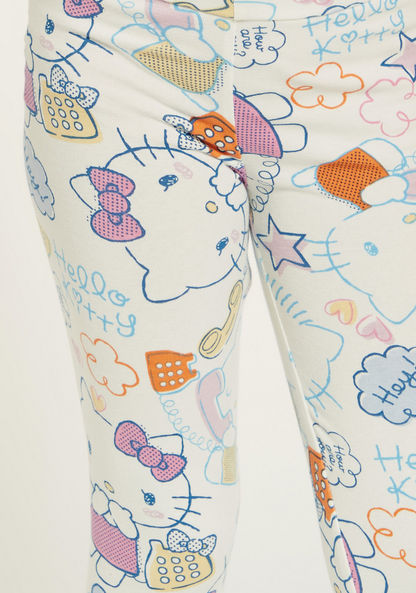 Sanrio Hello Kitty Print Leggings with Elasticated Waistband-Leggings-image-2