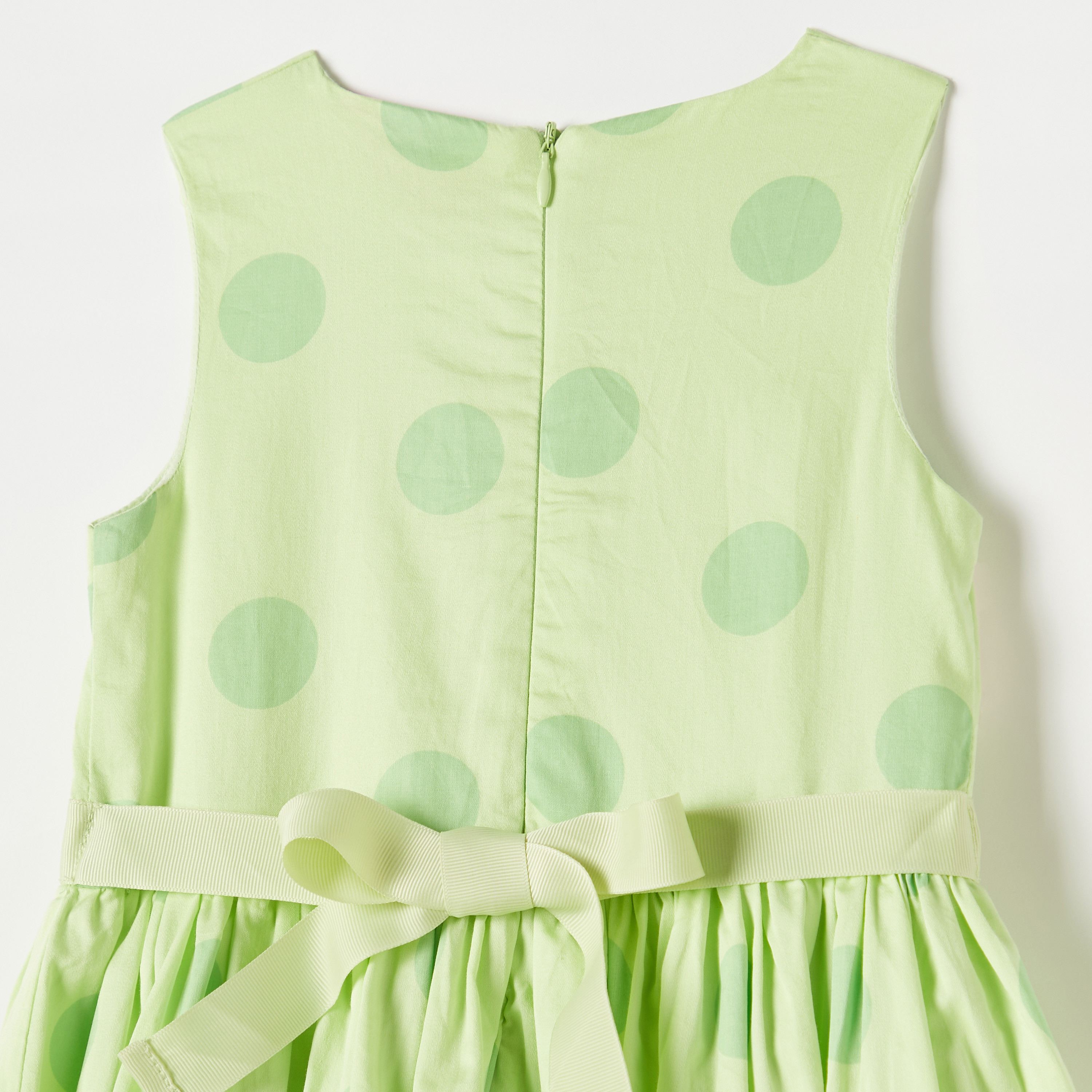 فستان دون أكمام بحزام رباط وطبعات هالو كيتي من سانريو-girls-clothing-dressesandjumpsuits-image-5