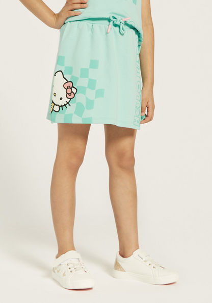 Sanrio Hello Kitty Print Top and Skirt Set-Clothes Sets-image-2