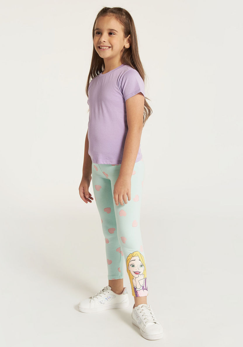 Disney Princess Print Leggings with Elasticated Waistband-Leggings-image-0