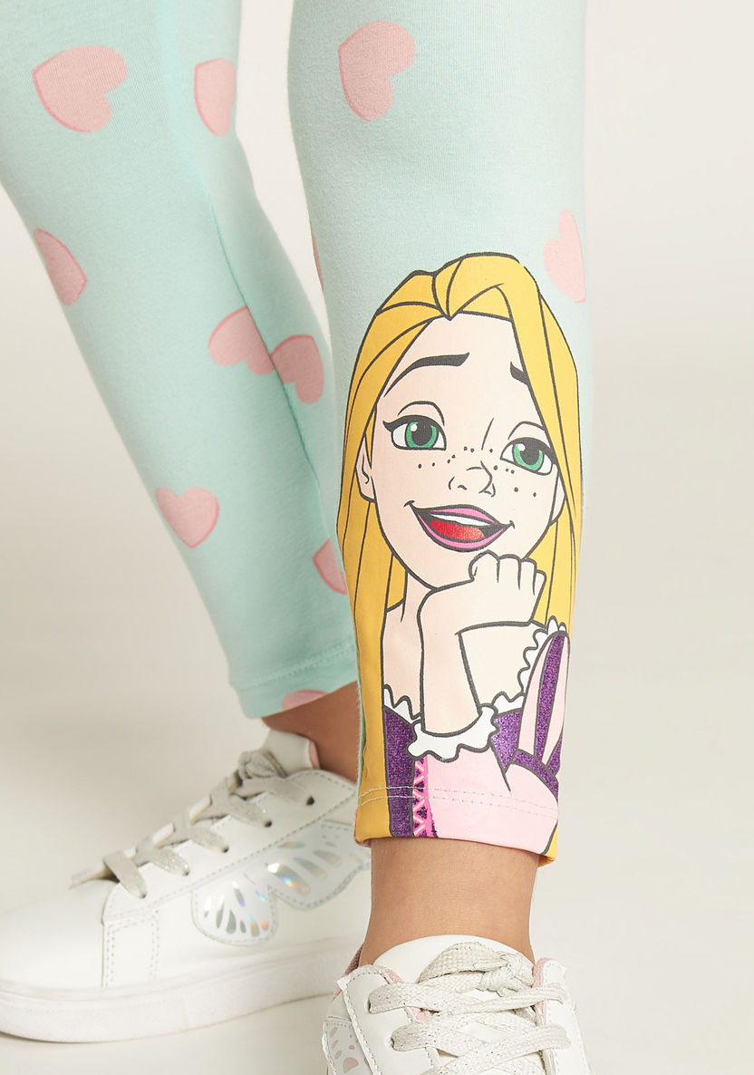 Disney Princess Print Leggings with Elasticated Waistband-Leggings-image-2