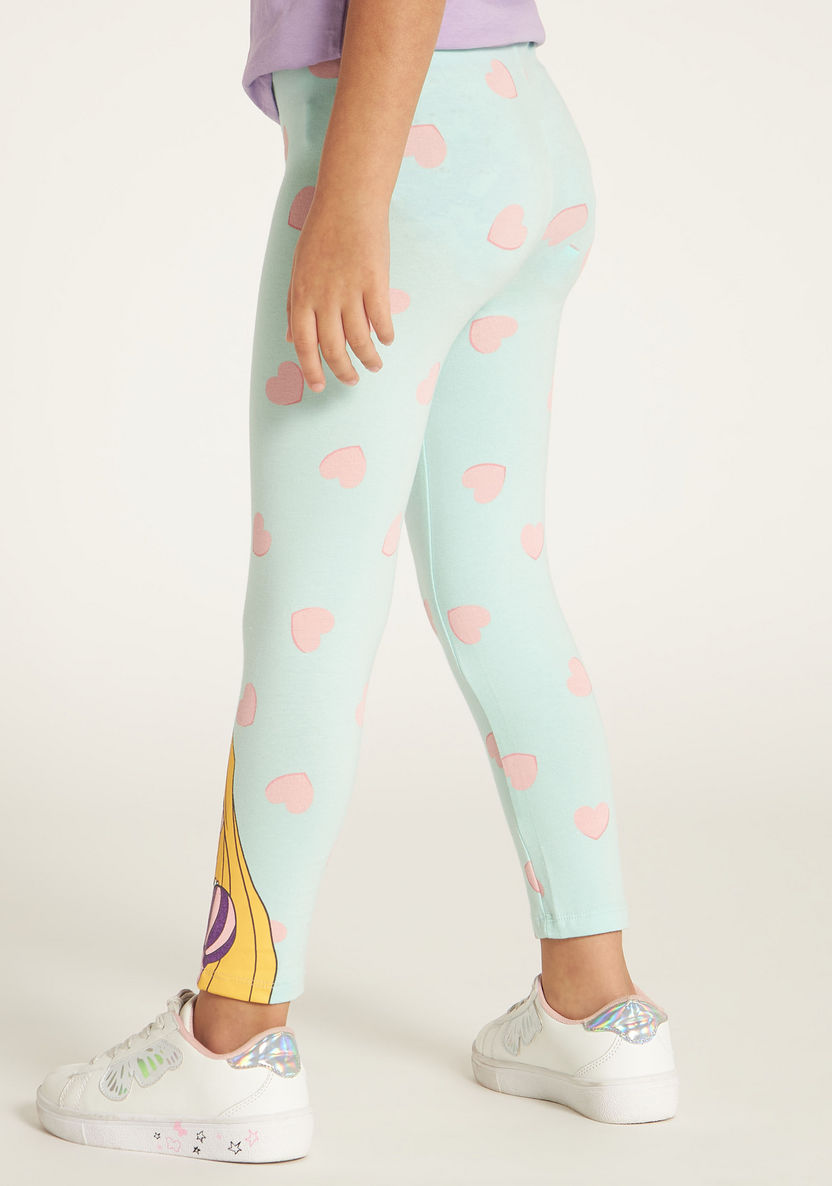 Disney Princess Print Leggings with Elasticated Waistband-Leggings-image-3
