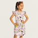 Disney 101 Dalmatians Print Dress with Round Neck and Short Sleeves-Dresses%2C Gowns and Frocks-thumbnailMobile-0