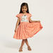 Disney 101 Dalmatians Print Dress with Tie-Up Belt and Zip Closure-Dresses%2C Gowns and Frocks-thumbnailMobile-0