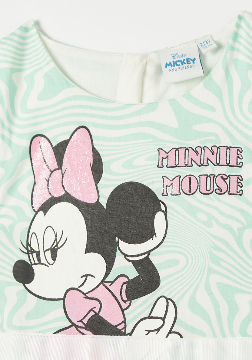 Disney Minnie Mouse Print A-line Dress with Tie-Ups-Dresses, Gowns & Frocks-image-1