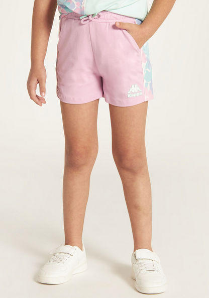 Kappa Printed Shorts with Drawstring Closure-Shorts-image-1
