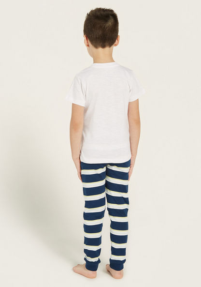 Juniors Printed T-shirt and Pyjama Set-Nightwear-image-4