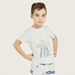 Juniors Printed Crew Neck T-shirt and Shorts Set-Nightwear-thumbnailMobile-1