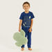 Juniors Space Print T-shirt and Pyjama Set-Nightwear-thumbnailMobile-0