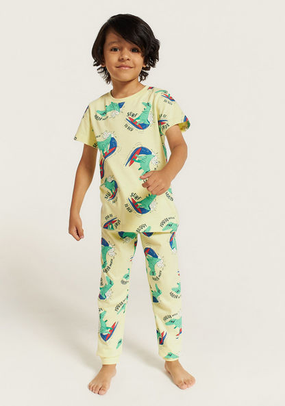 Juniors Printed T-shirts and Pyjamas - Set of 2-Nightwear-image-1