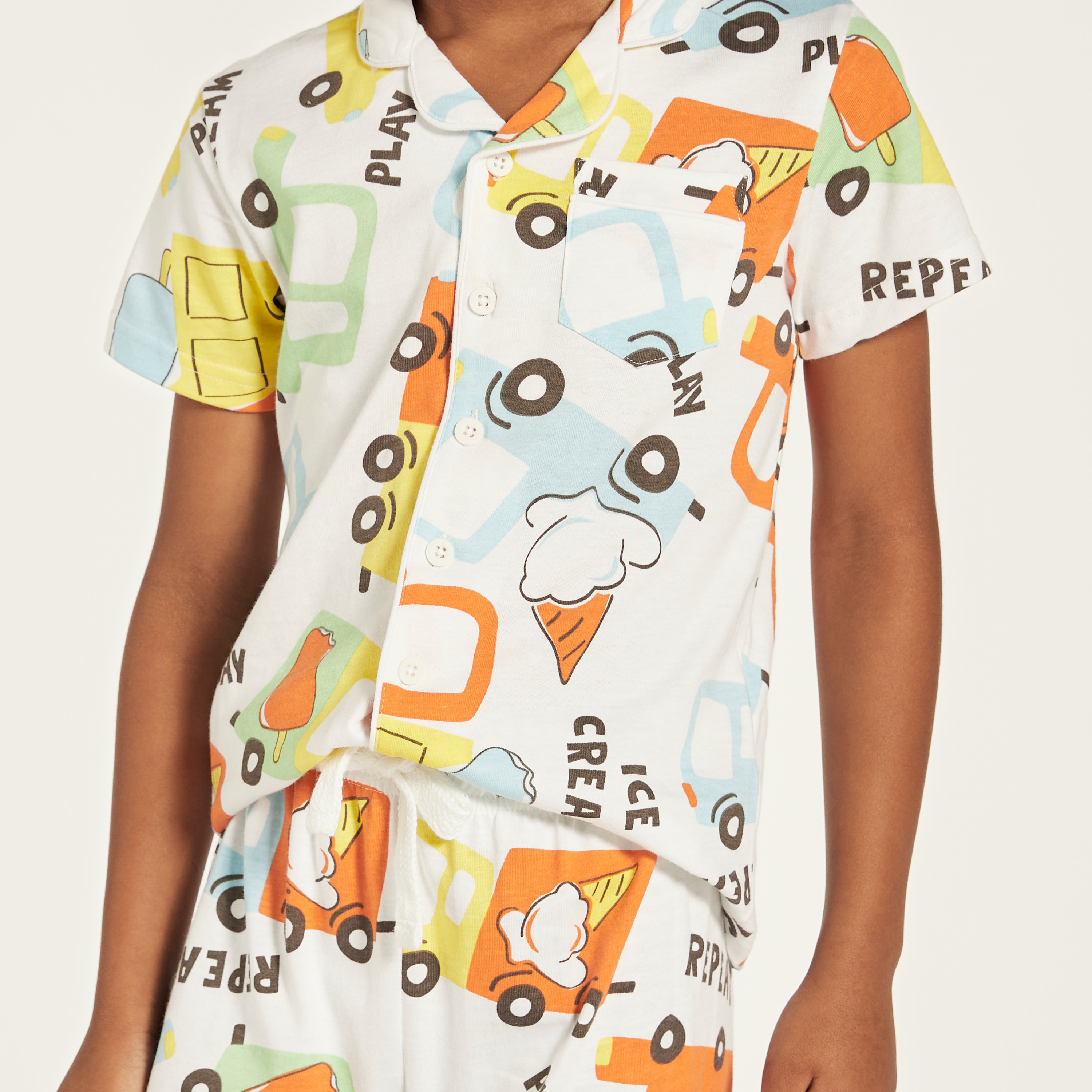 Juniors All-Over Print Shirt and Pyjama Set-boys-clothing-nightwear-image-4