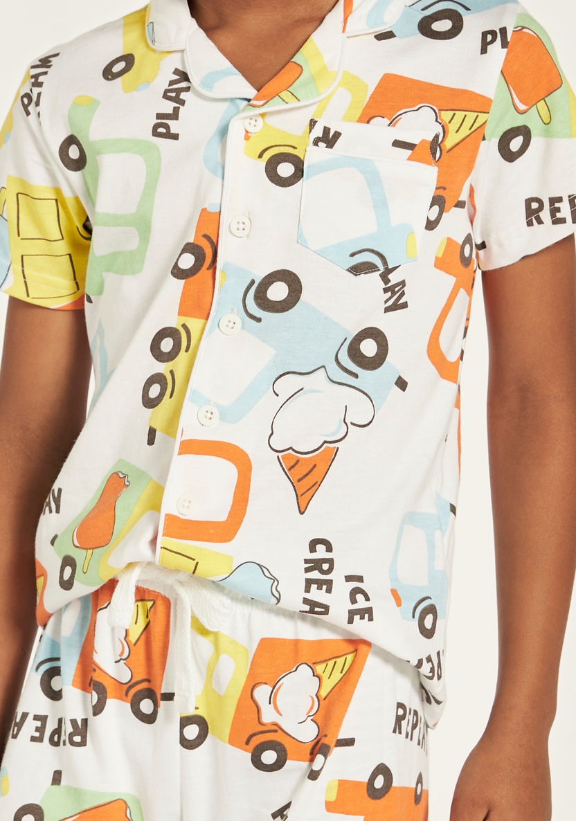 Juniors All-Over Print Shirt and Pyjama Set-Pyjama Sets-image-3
