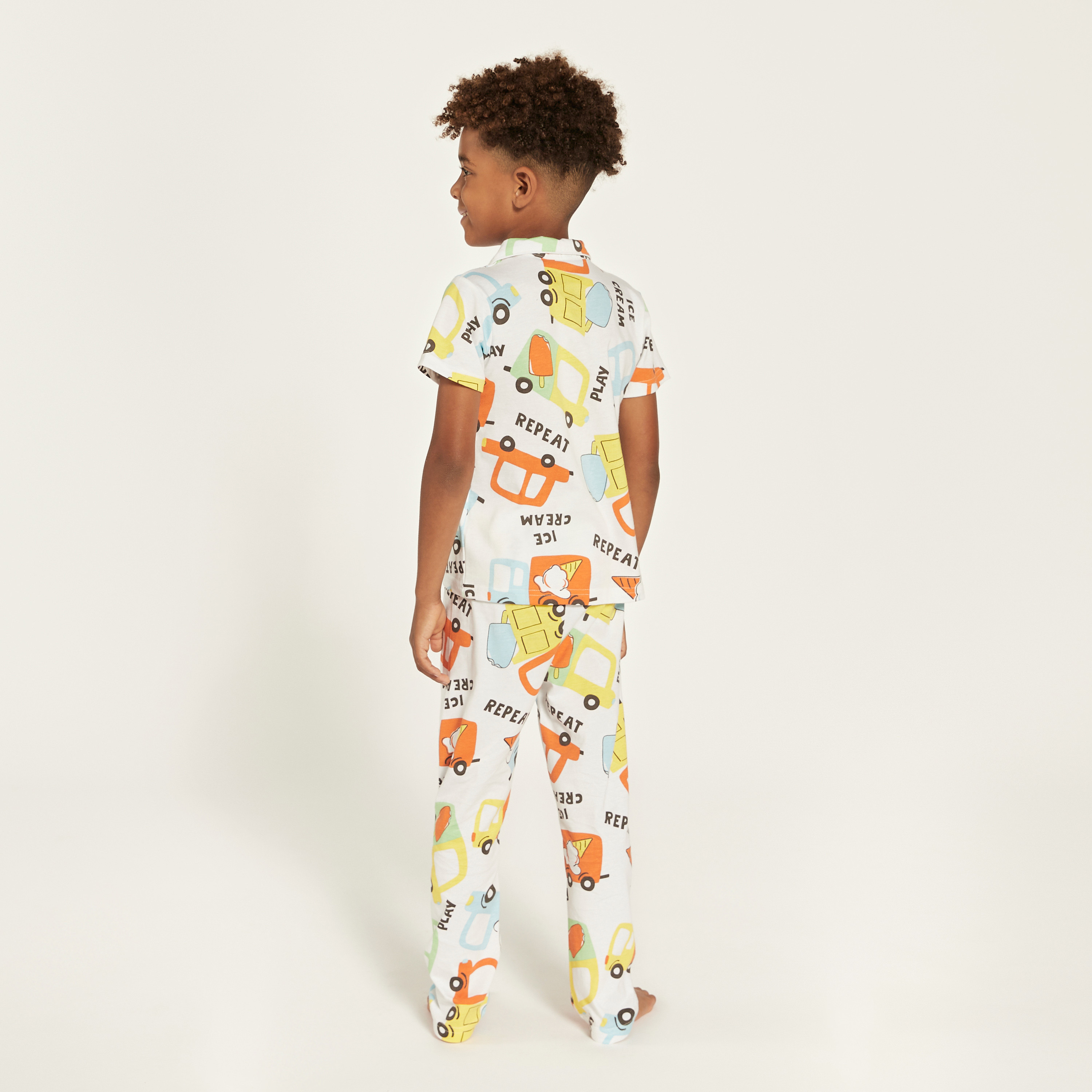Juniors All-Over Print Shirt and Pyjama Set-boys-clothing-nightwear-image-5