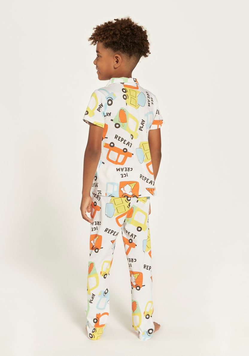 Juniors All-Over Print Shirt and Pyjama Set-Pyjama Sets-image-4