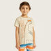 Juniors Dinosaur Print T-shirt and Striped Pyjama Set-Nightwear-thumbnailMobile-1