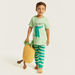 Juniors Crocodile Print Short Sleeves T-shirt and Pyjama Set-Pyjama Sets-thumbnailMobile-0