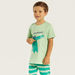 Juniors Crocodile Print Short Sleeves T-shirt and Pyjama Set-Pyjama Sets-thumbnail-1