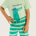 Juniors Crocodile Print Short Sleeves T-shirt and Pyjama Set-Pyjama Sets-thumbnail-3