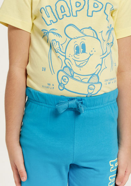 Juniors Printed T-shirt and Pyjama Set-Nightwear-image-3