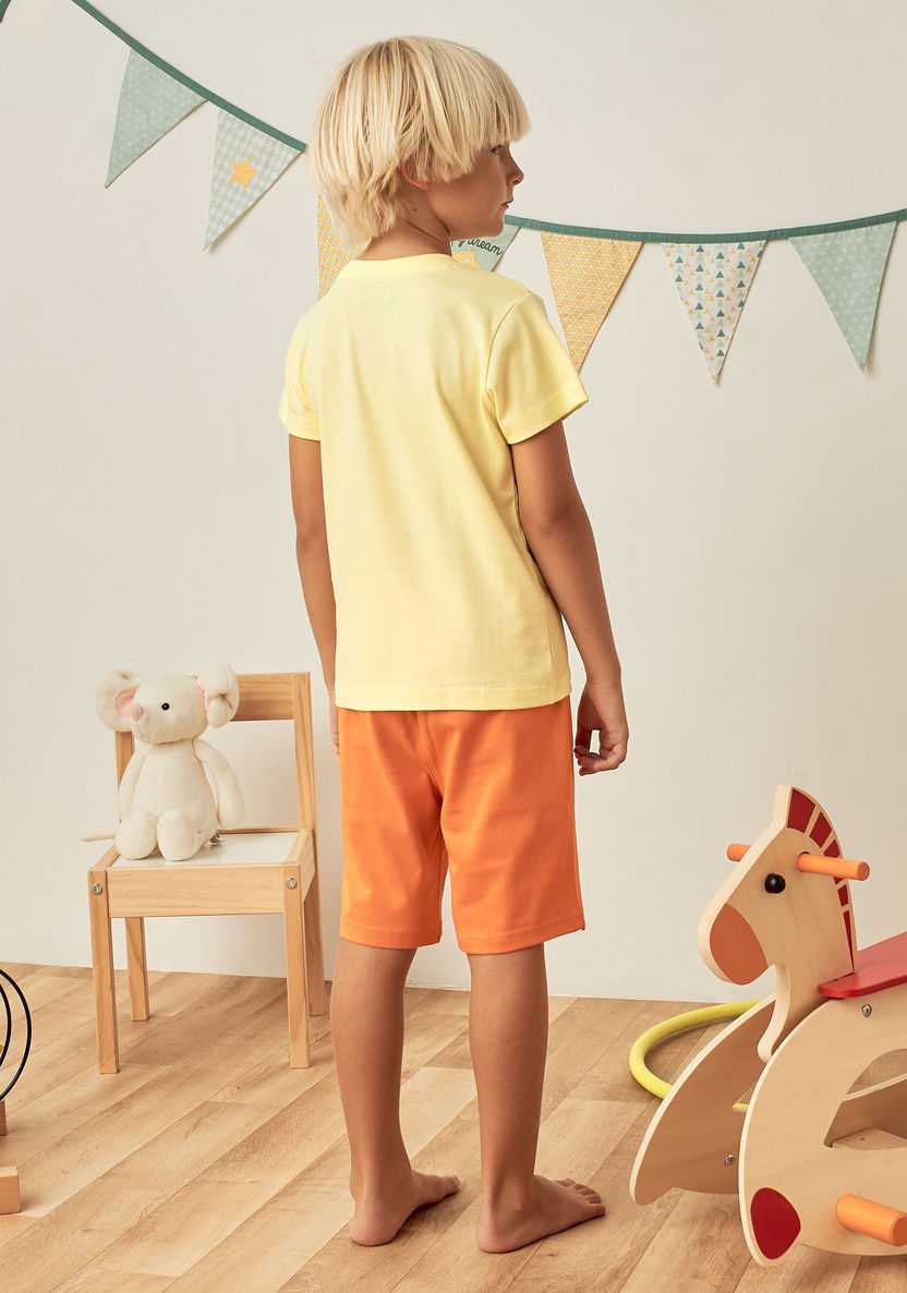 Juniors Printed T-shirt and Shorts Set-Nightwear-image-2