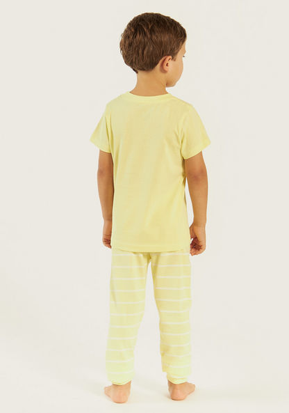 Juniors Crocodile Print Short Sleeves T-shirt and Pyjama - Set of 3-Nightwear-image-5
