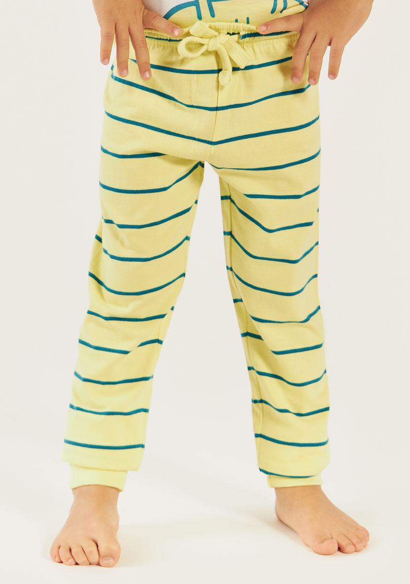Juniors Printed Short Sleeves T-shirt and Pyjama - Set of 3-Pyjama Sets-image-3