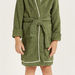 Juniors Textured Bathrobe with Hood and Pockets-Towels and Flannels-thumbnailMobile-2