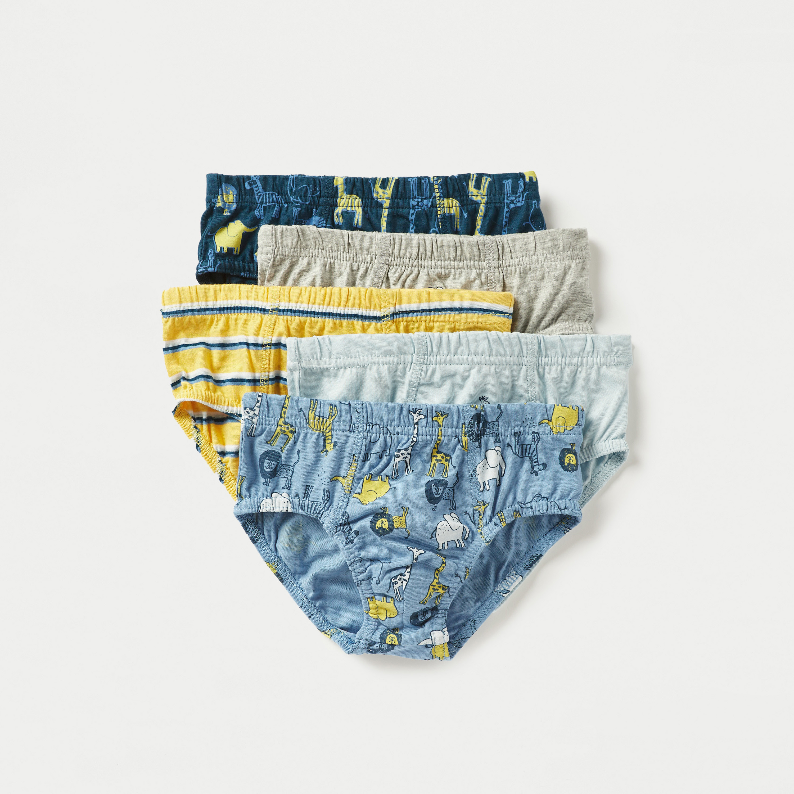 Juniors Assorted Graphic Print Briefs Set of 5