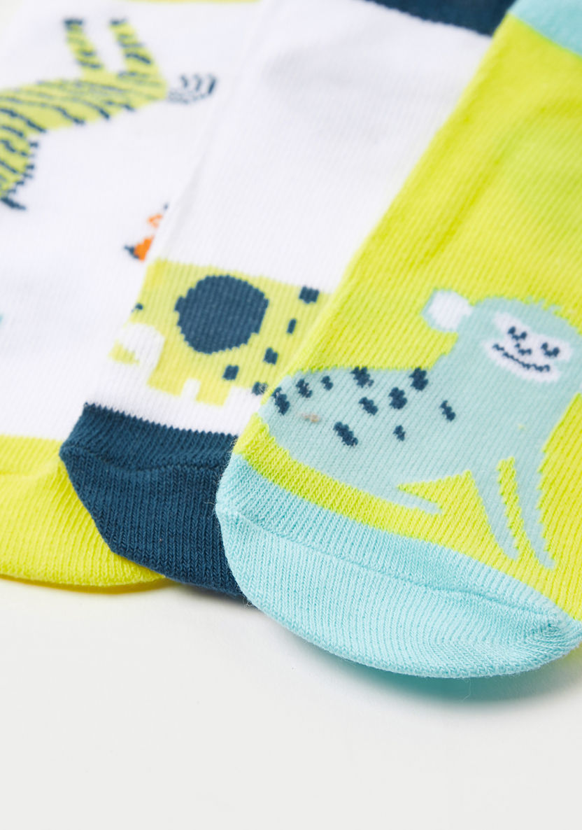 Juniors Printed Socks - Set of 3-Socks-image-2