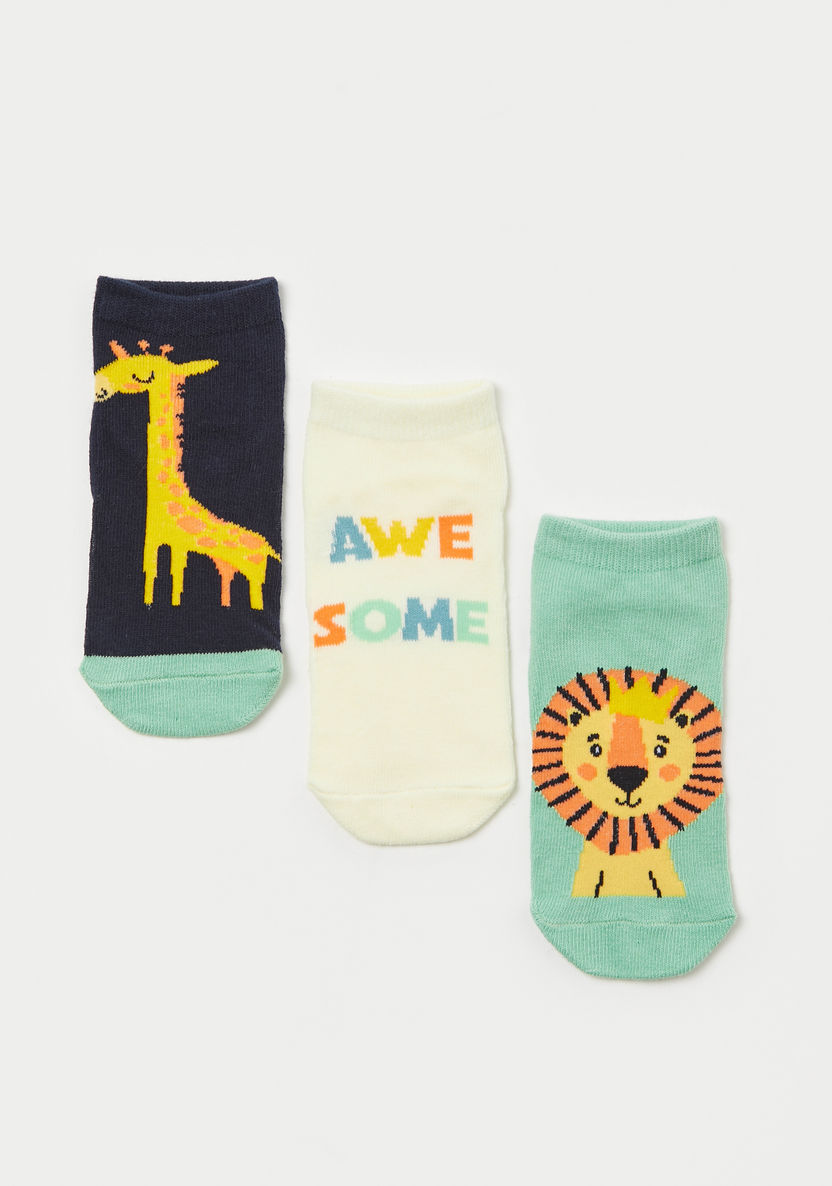 Juniors Printed Socks - Set of 3-Socks-image-1
