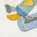 Juniors Dinosaur Print Ankle Length Socks - Set of 3-Socks-thumbnail-3