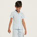 Juniors Checked Short Sleeves Shirt and Pyjama Shorts Set-Nightwear-thumbnail-1
