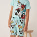 Disney Mickey and Friends Print T-shirt and Shorts Set-Pyjama Sets-thumbnailMobile-3
