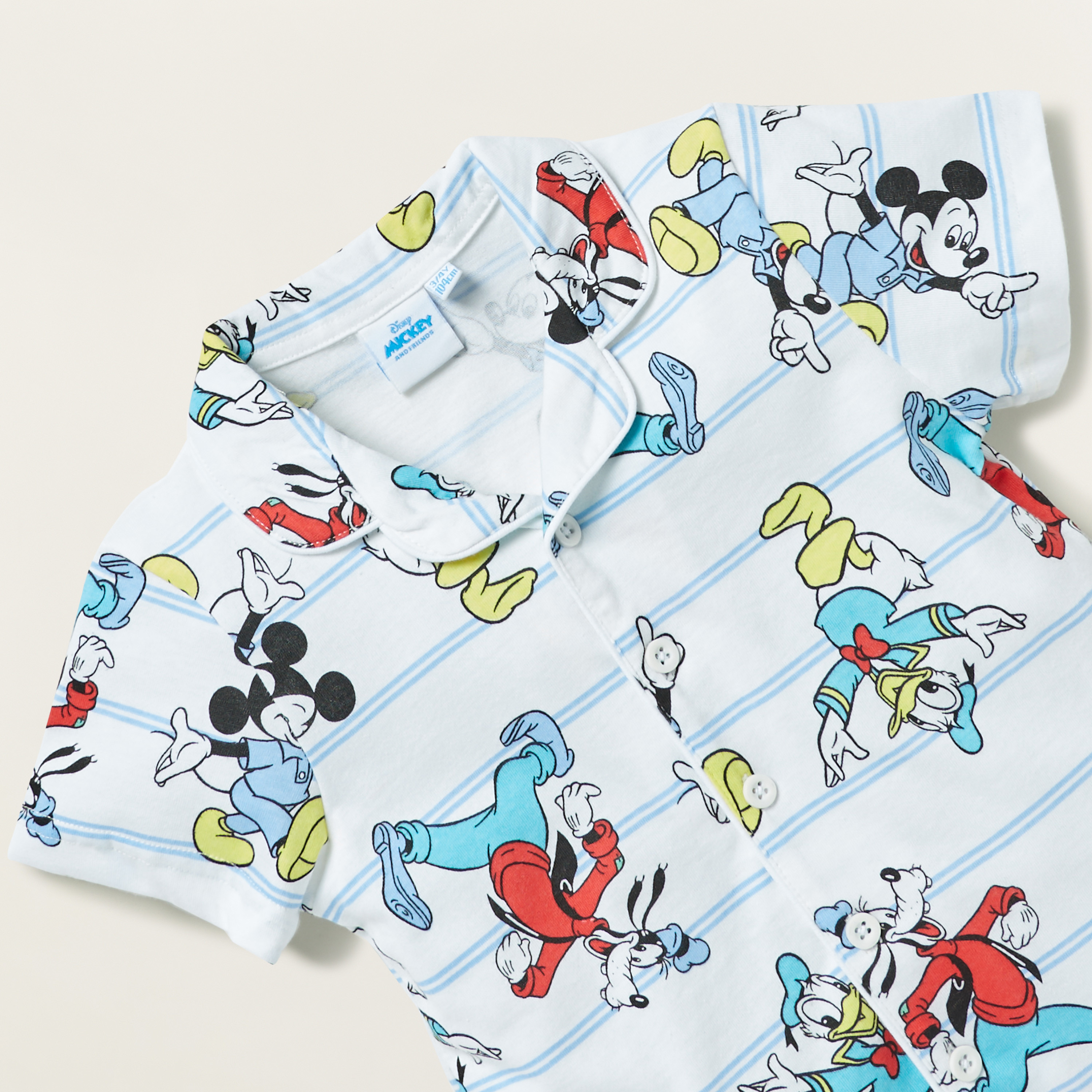 Disney All-Over Mickey Mouse Print Shirt and Shorts Set-boys-clothing-nightwear-image-2