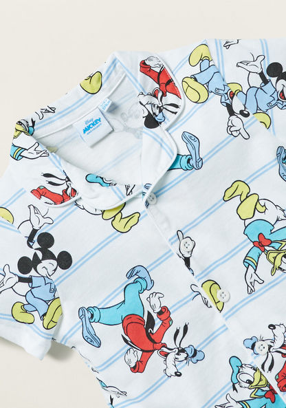 Disney All-Over Mickey Mouse Print Shirt and Shorts Set-Nightwear-image-1