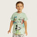 Disney Mickey and Friends Print T-shirt and Pyjama Set-Pyjama Sets-thumbnail-1