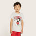 Disney Mickey Mouse Print Crew Neck T-shirt and Pyjama Set-Nightwear-thumbnailMobile-1