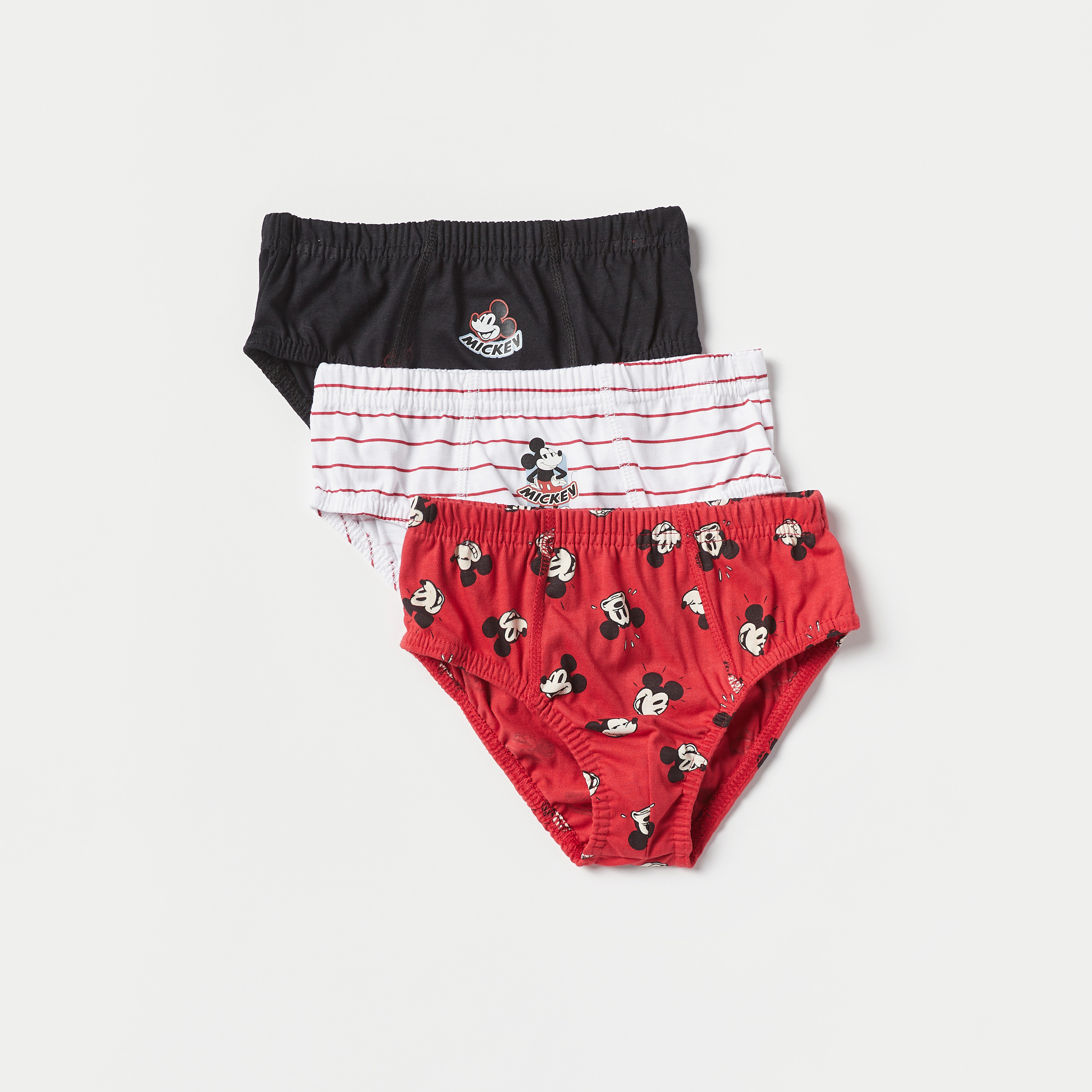 Disney Mickey Mouse Print Briefs Set of 3